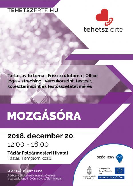 2018. december 20. - Mozgásóra - Tázlár - Tázlár Polgármesteri Hivatal