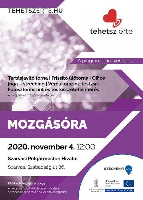 2020. október 4. - Mozgásóra - Szarvas - Szarvasi Polgármesteri Hivatal