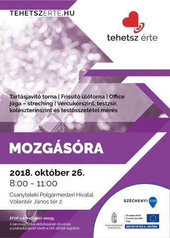 2018. október 26. - Mozgásóra - Csanytelek - Csanyteleki Polgármesteri Hivatal
