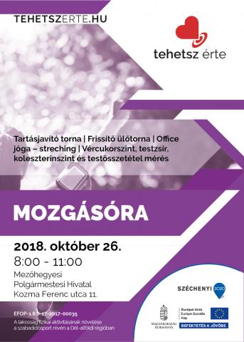 2018. október 26. - Mozgásóra - Mezőhegyes - Mezőhegyesi Polgármesteri Hivatal