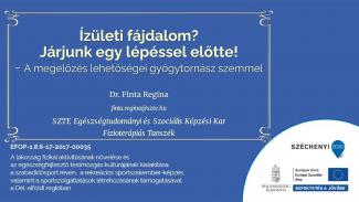 Dr. Finta Regina - Ízületi fájdalom - Járjunk egy lépéssel előtte!